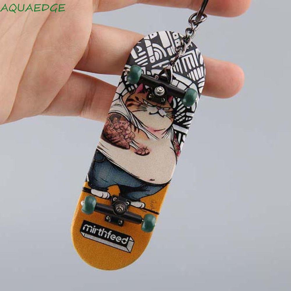 Aquaedge DIY ไม้ Fingerboard จี้, Maple ไม้ Key Chain Finger Skate ...