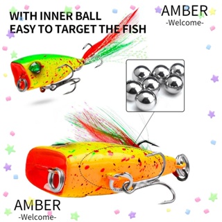 Amber เหยื่อตกปลาปลอม ขนาดเล็ก 4.3 ซม. 4 กรัม ใช้ซ้ําได้ สีสดใส