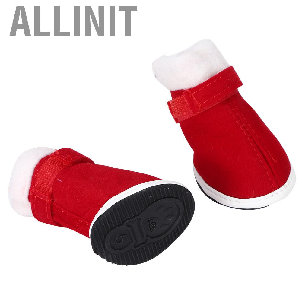 allinit-dog-boots-christmas-shoes-cotton-warm-outdoor-non-slip-with-hook-4-pcs-snow-for