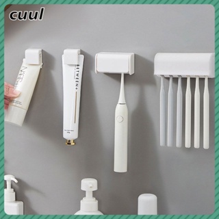 ที่ใส่แปรงสีฟันติดผนังแบบไม่มีหมัด ห้องอาบน้ำ ชั้นวางท่อระบายน้ำแปรงสีฟันคู่ COD