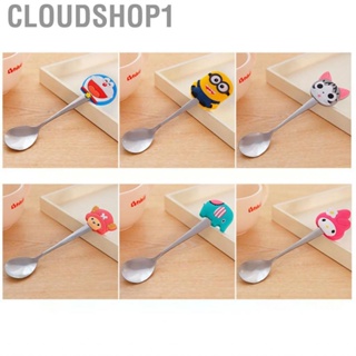 Cloudshop1 Creative Cute Stainless Steel  with Silicone Handle Dinner for Coffee Stirring Small Snacks
