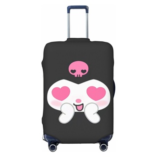 ผ้าคลุมกระเป๋าเดินทาง ป้องกันรอยขีดข่วน ล้างทําความสะอาดได้ สําหรับ Sanrio Kuromi ขนาด 18-32 นิ้ว