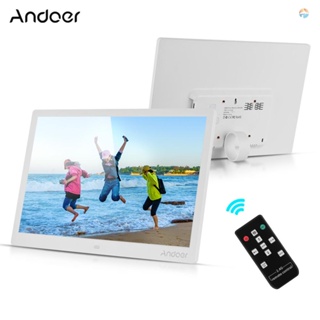 {Fsth} Andoer กรอบรูปดิจิทัล 15.4 นิ้ว ความละเอียด 1280 * 800 LED 1080P HD พร้อมรีโมตคอนโทรลไร้สาย 2.4G ปฏิทิน นาฬิกาภาพยนตร์ และอีบุ๊ก