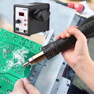 Brushless Hot Air Rework Station LED Digital 100℃-480℃ (212℉-896℉) Adjustable Air Flow 700W Portable Electric Desoldering  for BGA PLCC Electronics Repair PCB Heat Shrinkage Dry