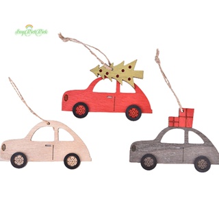 Erck&gt; จี้เพ้นท์สี รูปรถยนต์ หลากสี สําหรับตกแต่งบ้าน ต้นคริสต์มาส และปีใหม่