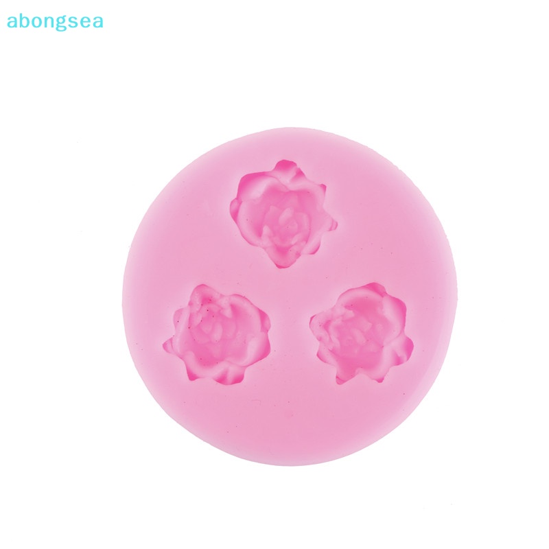 abongsea-แม่พิมพ์ซิลิโคน-รูปดอกกุหลาบ-3d-สําหรับทําช็อคโกแลต-น้ําตาล-เบเกอรี่