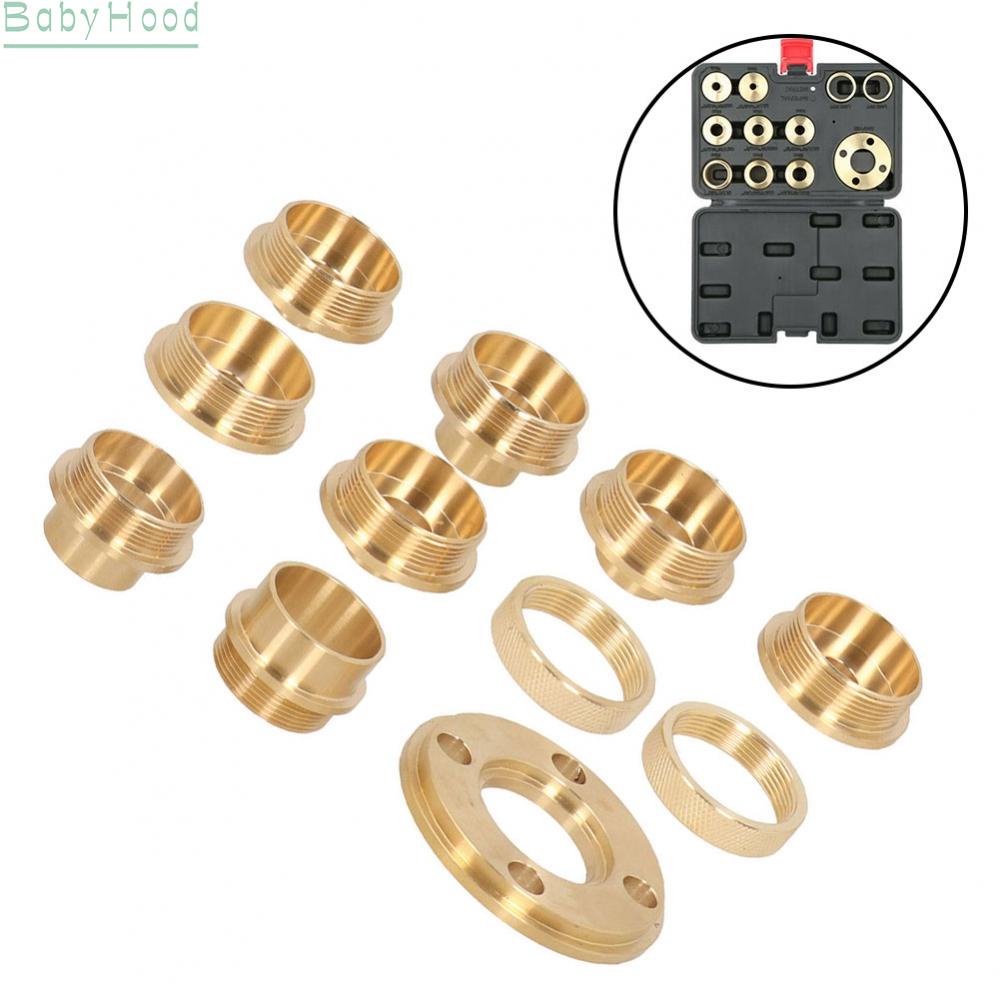 big-discounts-11pcs-brass-template-router-guides-with-lock-nut-adapter-template-guide-bushing-bbhood