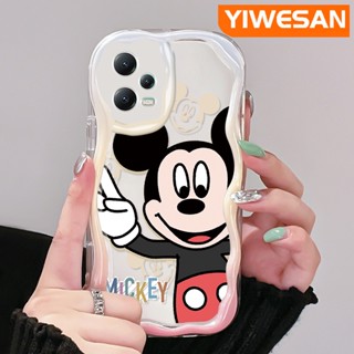 เคสโทรศัพท์มือถือ ซิลิโคนใส กันกระแทก ลายการ์ตูนมิกกี้เมาส์น่ารัก สีครีม สําหรับ Xiaomi Redmi Note 12 Pro Plus Note 12 Pro Speed 5G Poco X5 Pro 5G