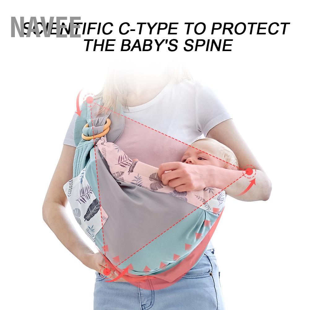 navee-baby-wrap-carrier-ring-sling-ผู้ให้บริการให้นมบุตรสำหรับทารกแรกเกิด