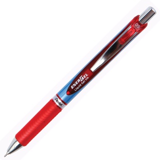 PENTEL ปากกาหมึกเจลหัวเข็ม แบบกด Energel 0.5 มม.สีแดง