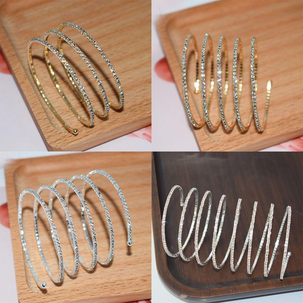 สร้อยข้อมือเกลียว LAYOR สไตล์งูขด เครื่องประดับปรับขนาดได้ กะเหรี่ยง ...