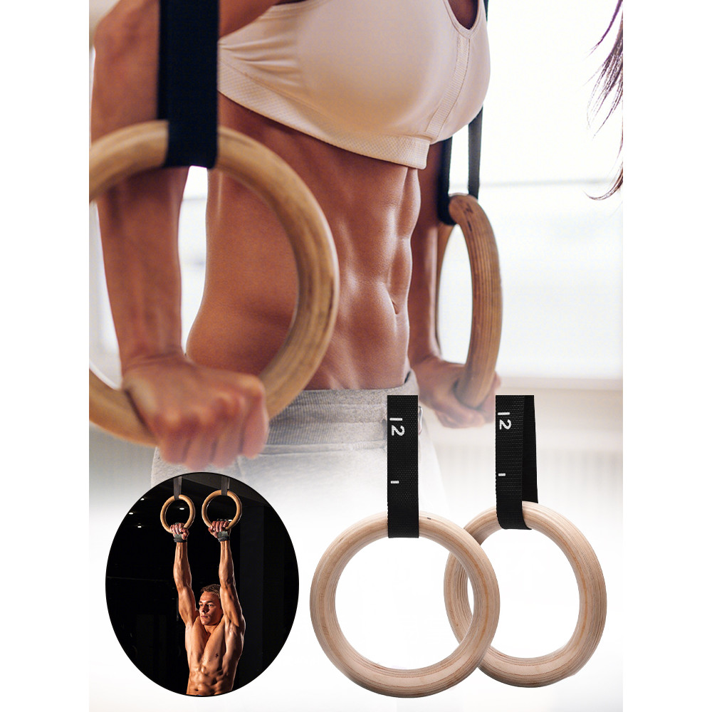 ที่ถูก ที่สุด Gymnastics Rings Woo-den Olympic Rings 1234lbs with ...