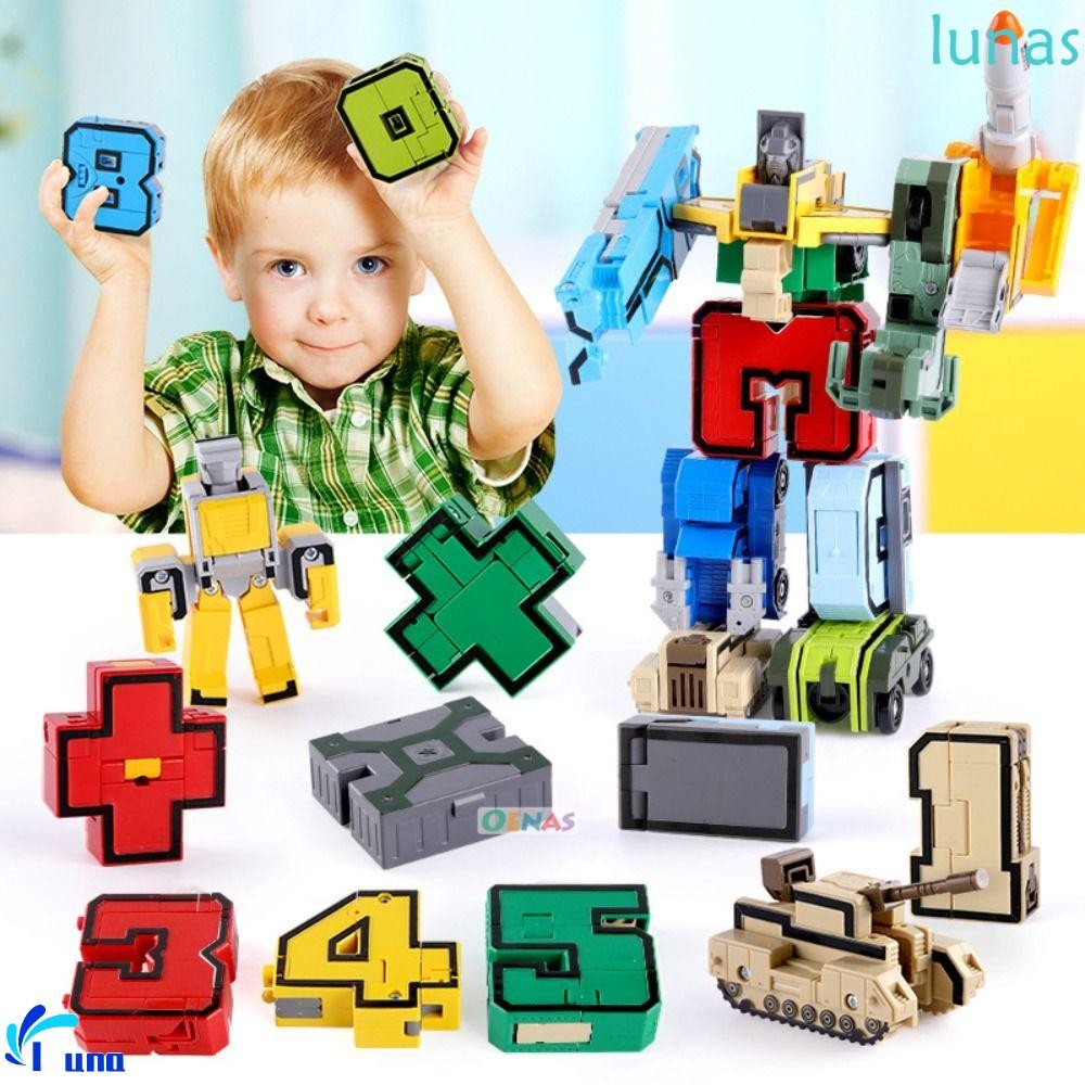 Lunasol Robots Transformation Building Blocks, รถประกอบหุ่นยนต์จํานวน ...