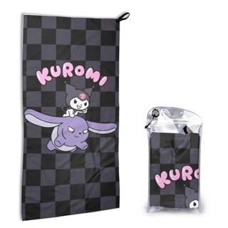 Sanrio Kuromi ผ้าขนหนูไฟเบอร์ แบบแห้งเร็ว พิมพ์ลาย ขนาด 40*80 ซม. สําหรับทุกเพศ