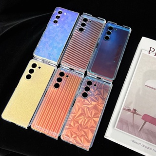 เคสโทรศัพท์มือถือแบบแข็ง ฝาพับ กันกระแทก หลากสี สําหรับ Samsung Galaxy Z Fold 5 4 3 Fold3 Fold4 Fold5 5G