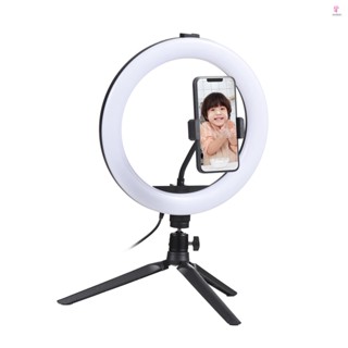 10 Inch LED Ring Light Video Conference Lighting with 11 Levels Adjustable Brightness for Online Meeting Teaching