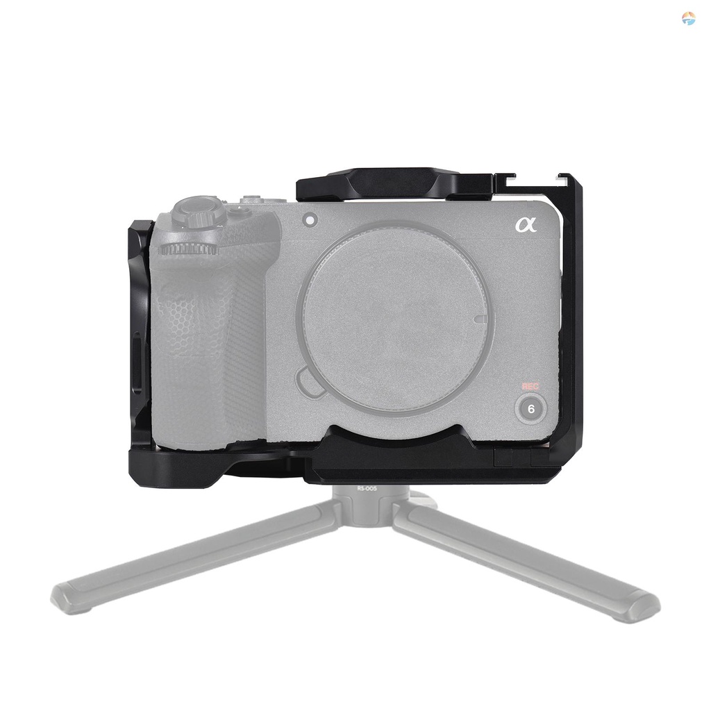 fsth-handheld-camera-cage-aluminum-alloy-with-cold-shoe-mount-numerous-1-4in-and-3-8in-threaded-holes-compatible-with-fx3-fx30-camera