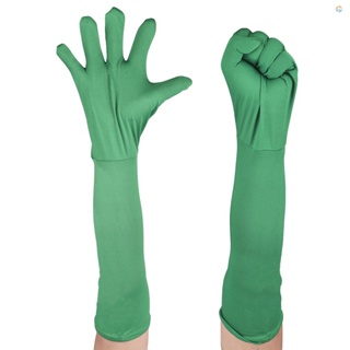 {Fsth} ถุงมือโครม่า สีเขียว ถุงมือโครเมี่ยม เอฟเฟกต์ที่มองไม่เห็น พื้นหลังโครเมี่ยม ถุงมือสีเขียว สําหรับถ่ายภาพ วิดีโอ
