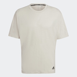 adidas เทรนนิง เสื้อยืดเทรนนิง Well Being ผู้ชาย สีเบจ HC4158