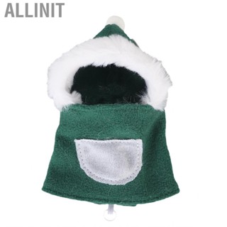 Allinit Christmas Bird Clothes Soft Skin Friendly Cute Hooded Suit for Lovebird Cockatiel Green Cosplay