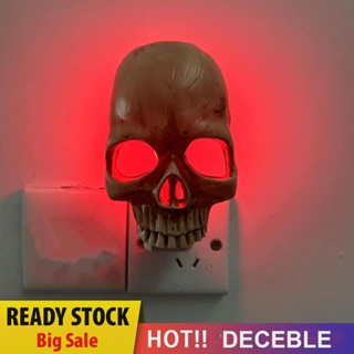 [Deceble.th] โคมไฟเทียน รูปหัวกะโหลก สไตล์โกธิค สําหรับตกแต่งปาร์ตี้ฮาโลวีน