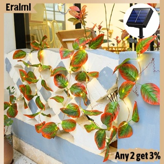 Eralml สายไฟหวาย Led สีเขียว 8 โหมด ชาร์จแบตเตอรี่ สําหรับตกแต่งสวน ระเบียง กลางแจ้ง