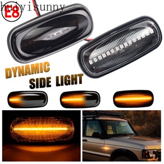 Hys ไฟไดนามิก LED กะพริบติดด้านข้าง สําหรับ Land Rover Discovery 2 1999-2004 Defender Freelander 1 2002-2005