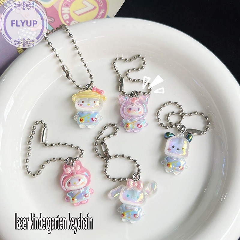 flyup-sanrio-พวงกุญแจเลเซอร์ใส-จี้ห้อยกระเป๋า-ลายการ์ตูนคิตตี้-ชินนาม่อน-สุนัขคุโรมิ-เมโลดี้-พาช่าน่ารัก