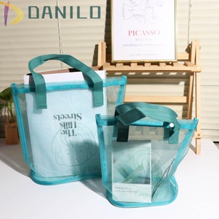 Danilo กระเป๋าถือ ผ้าตาข่าย ไนล่อน สีพื้น พับได้ แฟชั่นสําหรับผู้หญิง