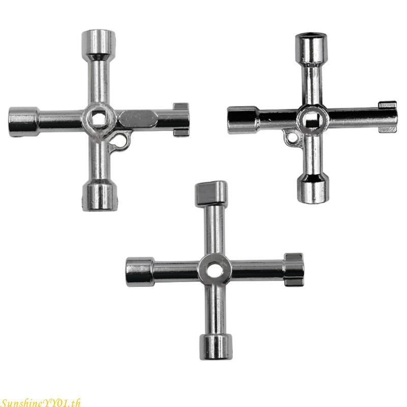 Sun 4-Way Multi-Functional Utility Key Triangle Square Universal Cross ...