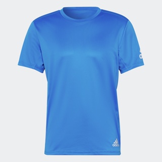 adidas วิ่ง เสื้อยืด Run It ผู้ชาย สีน้ำเงิน HB7473
