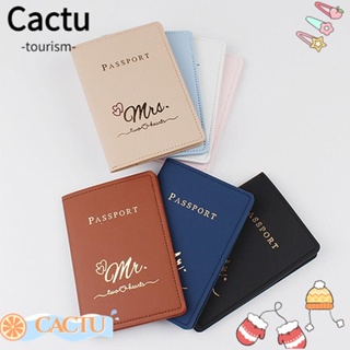 Cactu ปกหนัง PU กันน้ํา สําหรับใส่บัตรเครดิต หนังสือเดินทาง