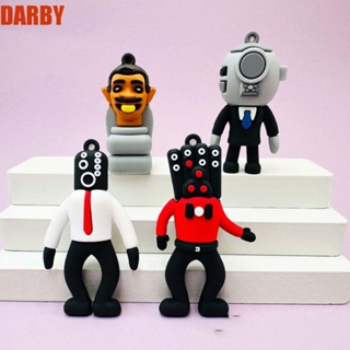 Darby พวงกุญแจ PVC รูปการ์ตูนอนิเมะผู้ชายชักโครก Camara Man Skibidi Bop KeyChians เครื่องประดับ สําหรับห้องน้ํา