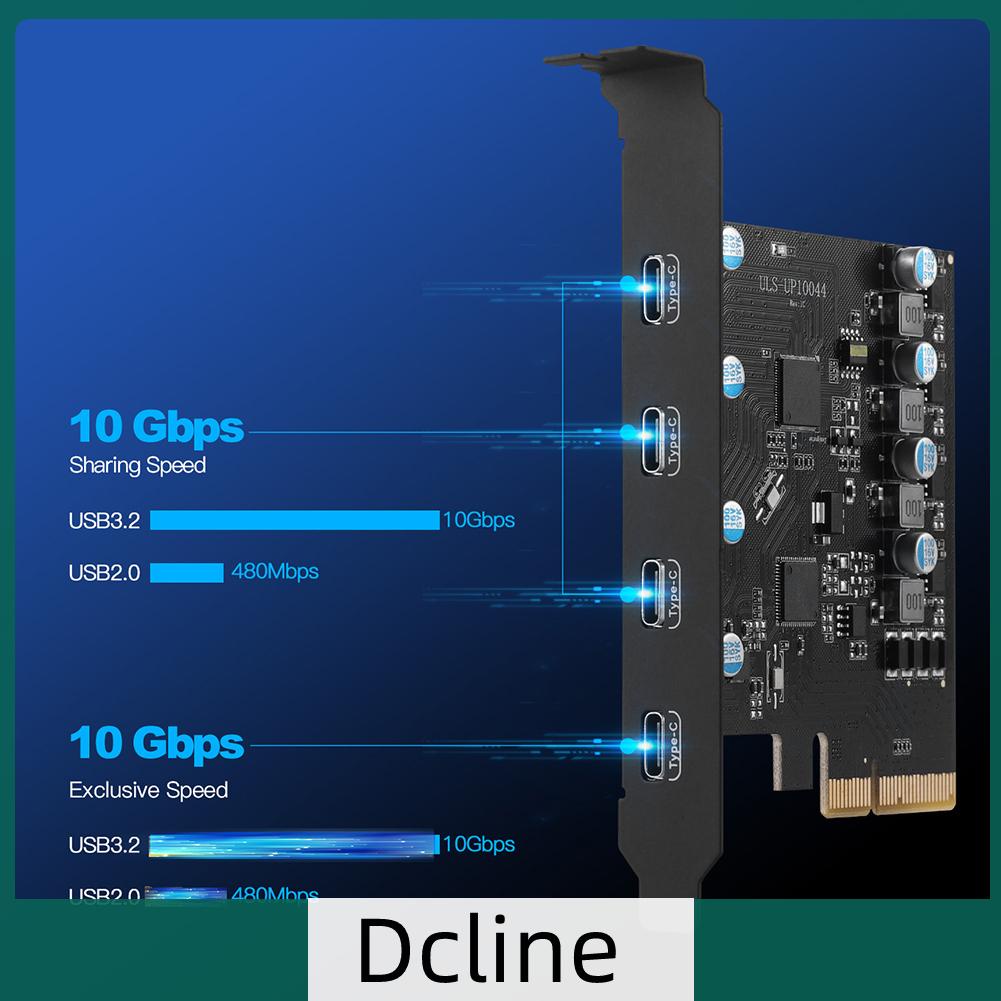 dcline-th-การ์ดไรเซอร์-5v-20gbps-pci-e-เป็น-type-c-รองรับ-windows7-8-10-mac-os-linux