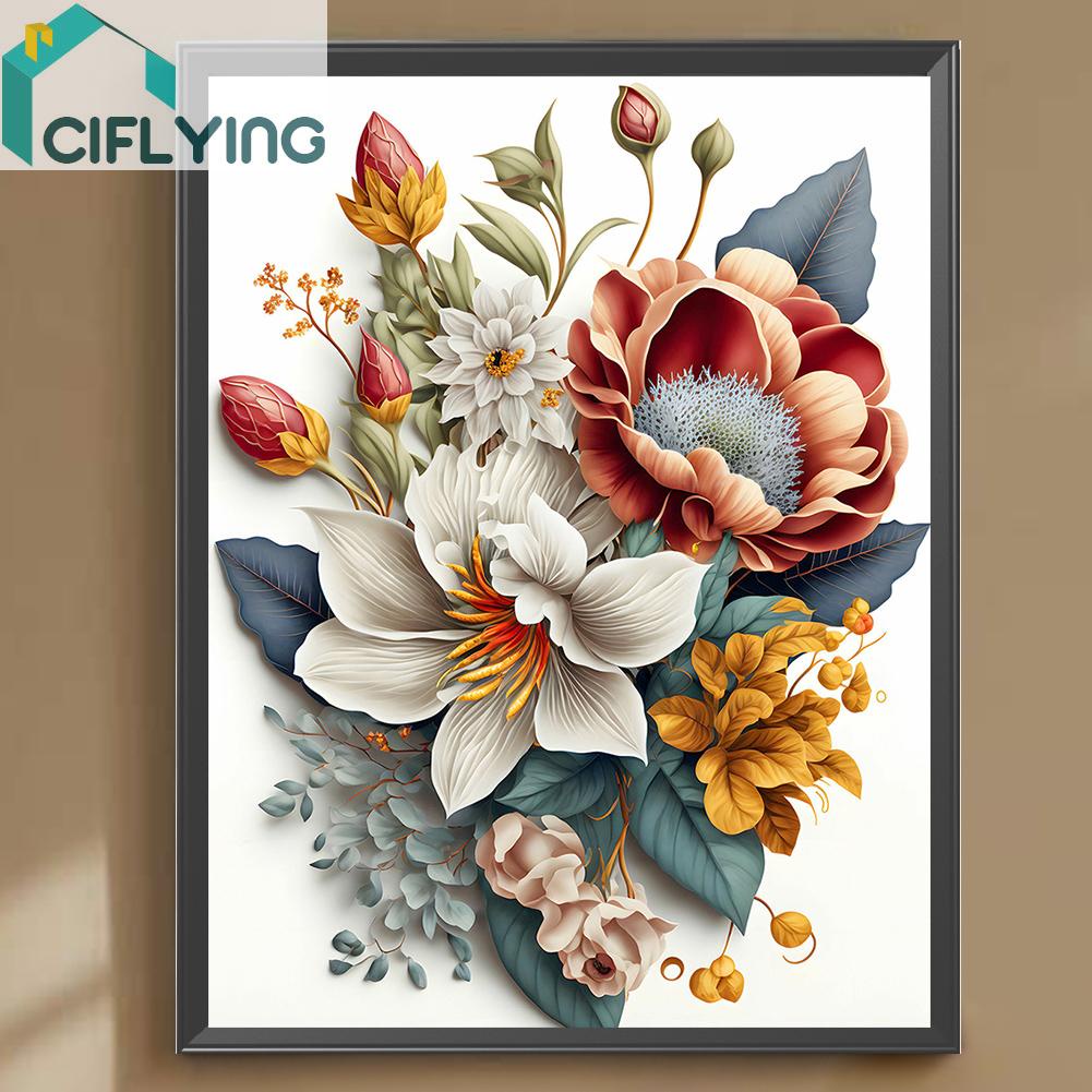 ciflys-th-ชุดงานจิตรกรรมเม็ดบีด-ทรงเพชรกลม-5d-รูปดอกไม้-สําหรับตกแต่งบ้าน-diy