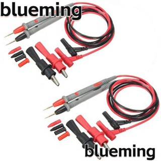 Blueming2 ชุดทดสอบมัลติมิเตอร์ ตะกั่วทดสอบ PVC PA 1000V 20A ทนทาน 100 ซม. 39.3 นิ้ว สีดํา แดง สําหรับยานยนต์ 8 ชิ้น