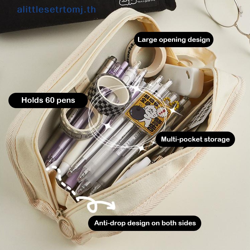 alittlese-กระเป๋าเครื่องเขียน-กระเป๋าดินสอ-ขนาดใหญ่-จุของได้เยอะ-สําหรับนักเรียน