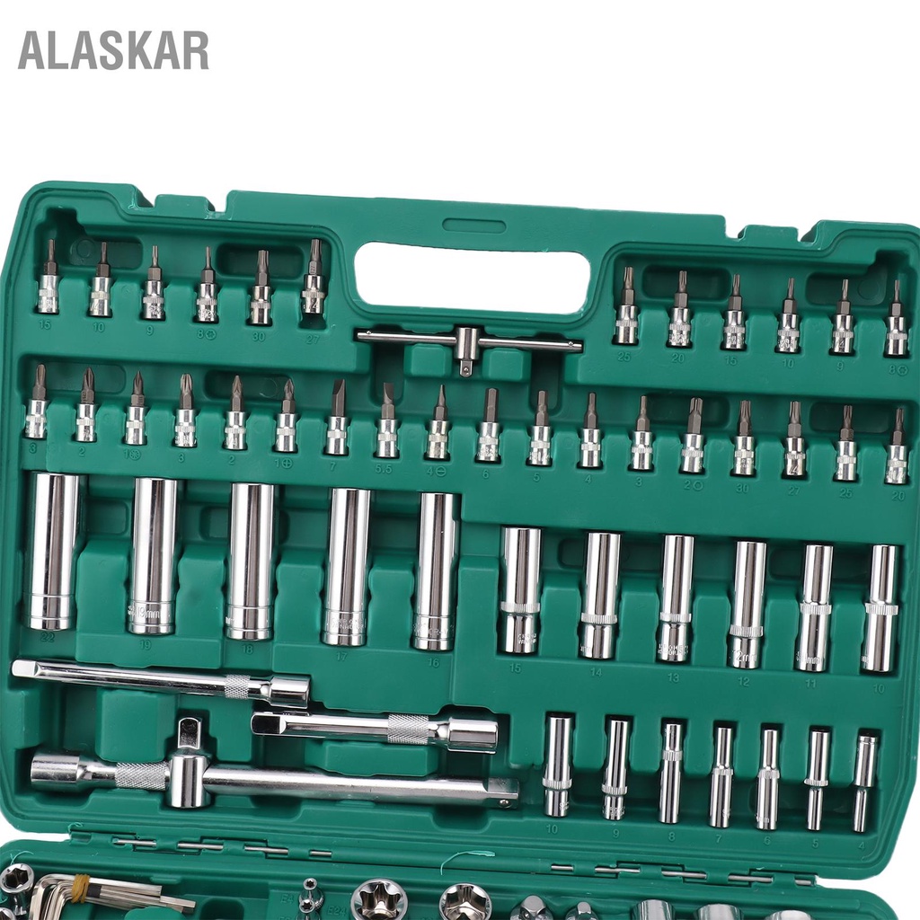 alaskar-171-ชิ้นไดรฟ์ซ็อกเก็ตชุดประแจวงล้อ-auto-repairing-ซ็อกเก็ตประแจวงล้อบิตชุดเครื่องมือกลศาสตร์สำหรับรถมอเตอร์ไซด์
