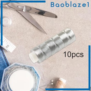 [Baoblaze1] ม้วนด้าย เคลือบเงา 10 ม้วน สําหรับเย็บผ้า แฮนด์เมด DIY