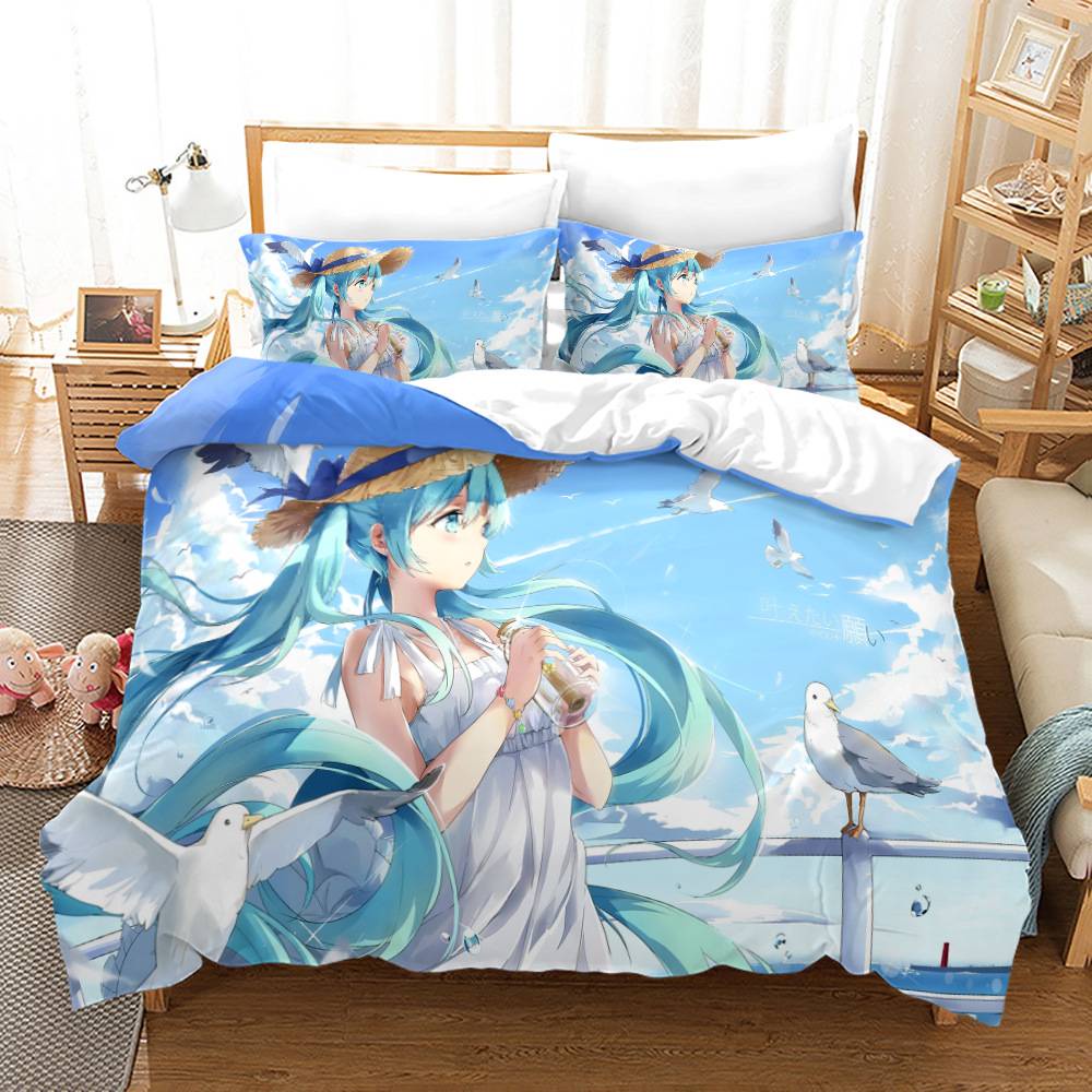 ชุดเครื่องนอน-ผ้าปูที่นอน-ปลอกหมอน-ผ้าห่ม-ลาย-hatsune-miku-23-ชิ้น