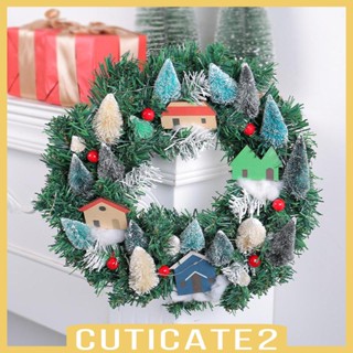 [Cuticate2] พวงหรีดคริสต์มาสประดิษฐ์ สําหรับตกแต่งในร่ม และกลางแจ้ง