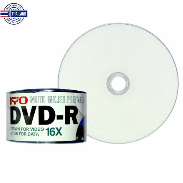 Ridata-RYO DVD-R Printable inkjet white DVD หน้าขาว สำหรัปริ้น 16x ...