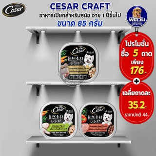 ซีซาร์ Craft อาหารสุนัขเปียก แบบถาด 85 กรัม**(X5ถาด)**