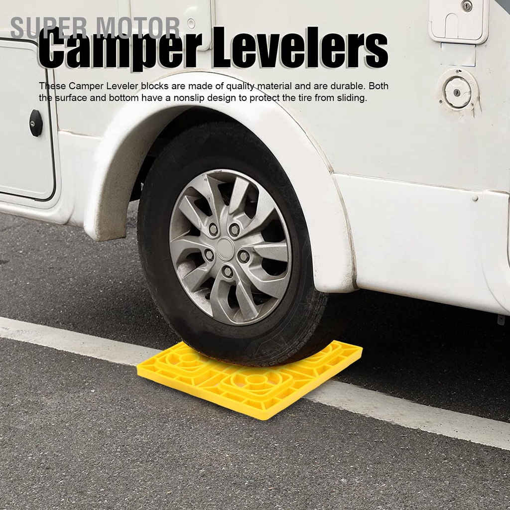 Super Motor 10pcs Camper Leveling Blocks Antislip Pads Design Heavy