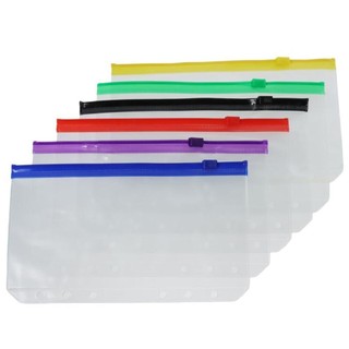 Valour กระเป๋าเอกสาร PVC ขนาด A6 มีซิป 6 รู 12 ชิ้น | Shopee Thailand
