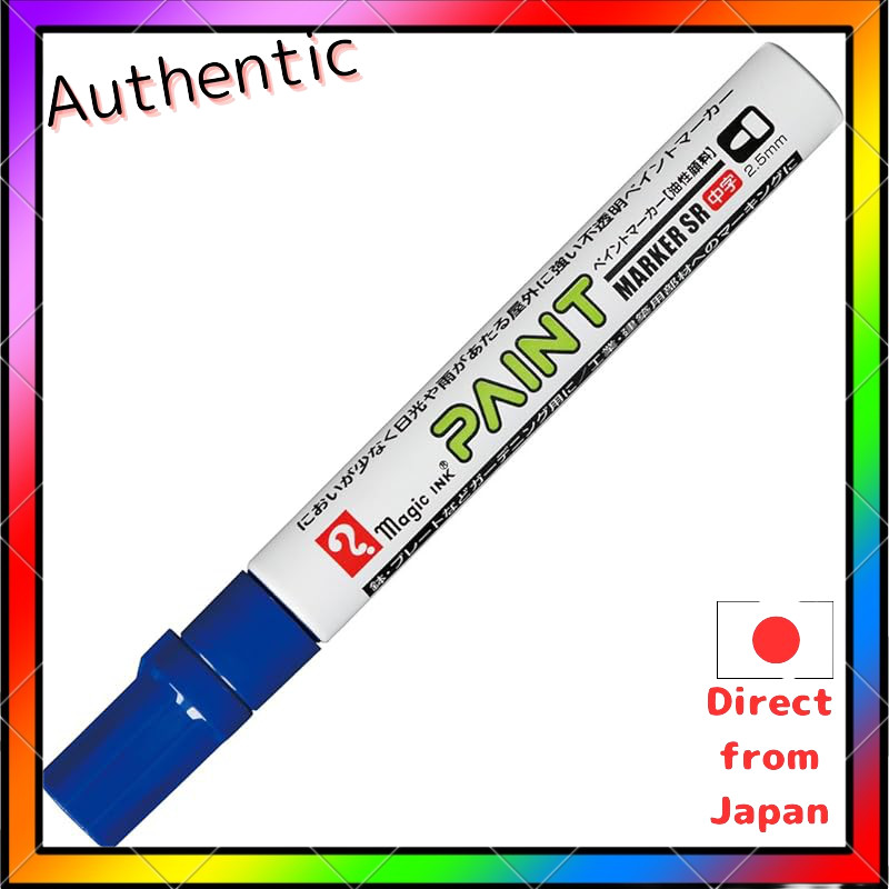 Magic Ink Paint Marker SR No. 550 Medium Tip - สีดําและน้ําเงิน (10 แพ ...