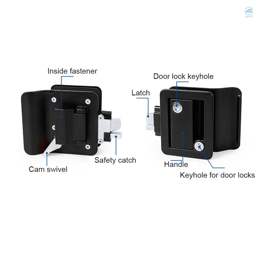 ชุดสลักล็อกประตูรถบ้าน-โลหะผสมสังกะสี-พร้อมกุญแจ-2-ชิ้น-สําหรับรถพ่วง-รถบรรทุก-rv