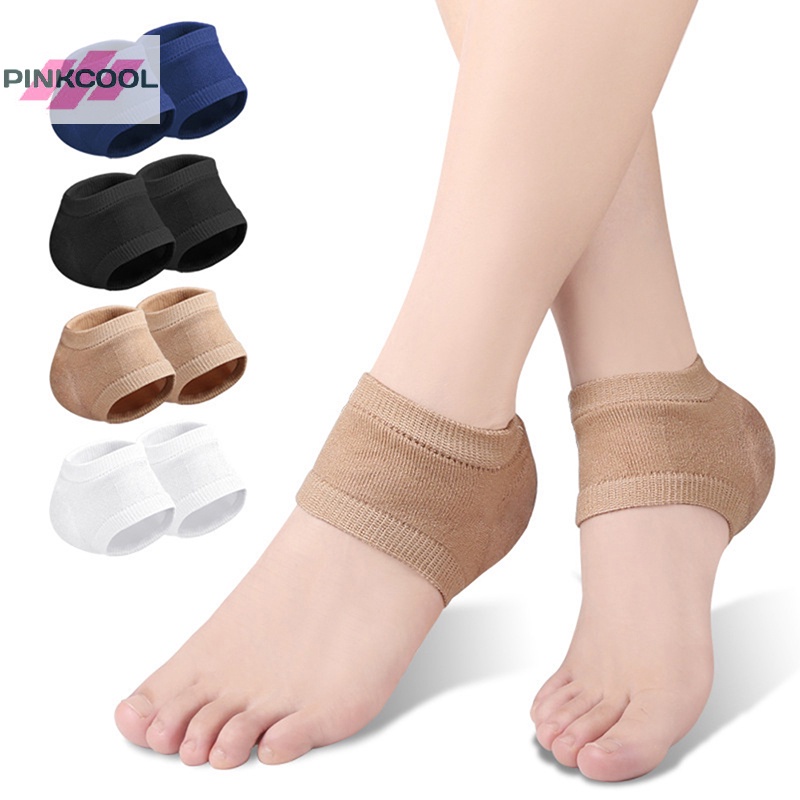 pinkcool-แผ่นซิลิโคนเจล-ป้องกันส้นเท้าแตก-ป้องกันผิวแห้ง-ดูแลเท้า