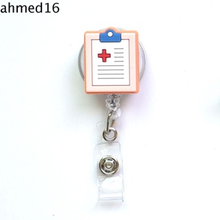 Ahmed คลิปหนีบป้ายชื่อ ลายการ์ตูน พับเก็บได้ คุณภาพสูง สําหรับหมอ พยาบาล