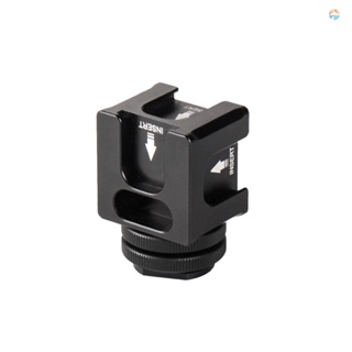 {Fsth} Universal Aluminium Alloy Cold Shoe Camera Mount Adapter with 4 Cold Shoe Mount 1/4 Inch Screw Mount for Microphone LED Video Light Monitors Camera Accessories for  Cano